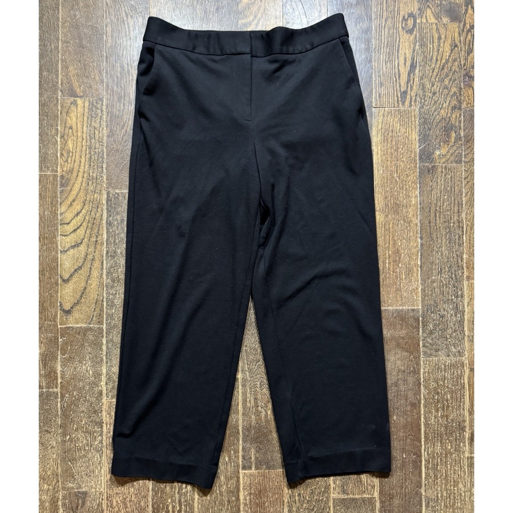 Talbots‎ Capri Pants Women's Size Small (29x22) Black Relaxed Mid Rise Stretch